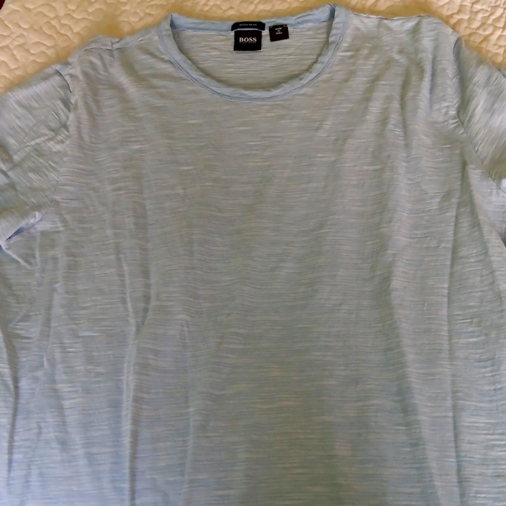 BOSS t-shirt baby blue and textured
